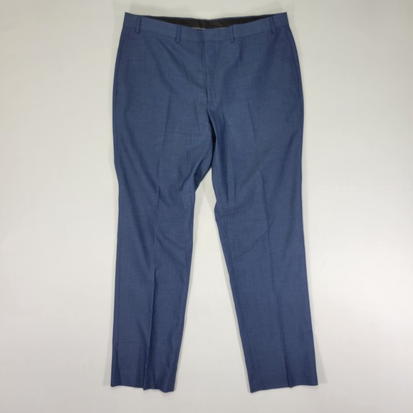 Marc‎ New York Men's Dress Pant Trousers CASSELMAN Blue 37x32 NEW - Picture 1 of 8